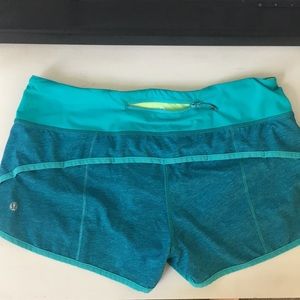 Lululemon Speed Run Short size 8 teal